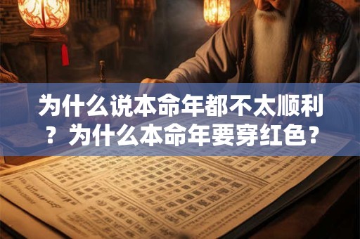为什么说本命年都不太顺利？为什么本命年要穿红色？