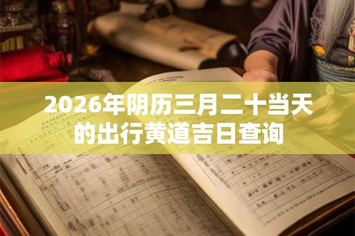 2026年阴历三月二十当天的出行黄道吉日查询
