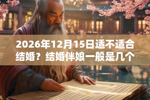 2026年12月15日适不适合结婚？结婚伴娘一般是几个？