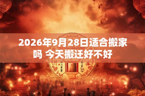 2026年9月28日适合搬家吗 今天搬迁好不好