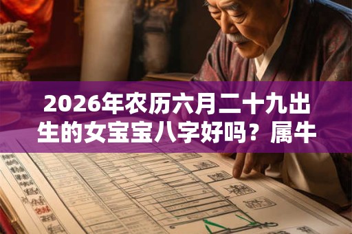 2026年农历六月二十九出生的女宝宝八字好吗？属牛女孩取名大全