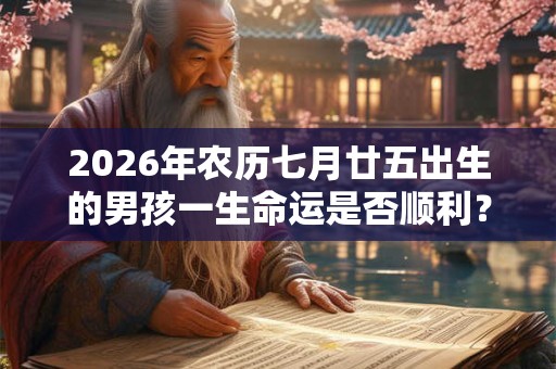 2026年农历七月廿五出生的男孩一生命运是否顺利？