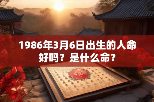 1986年3月6日出生的人命好吗？是什么命？