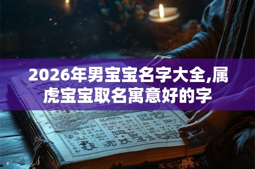 2026年男宝宝名字大全,属虎宝宝取名寓意好的字