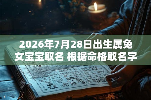 2026年7月28日出生属兔女宝宝取名 根据命格取名字