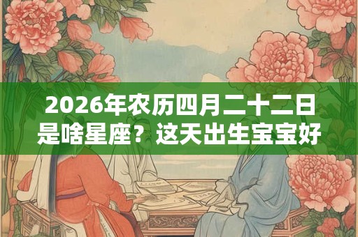 2026年农历四月二十二日是啥星座？这天出生宝宝好吗
