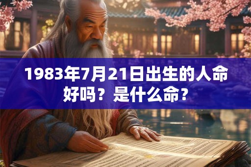 1983年7月21日出生的人命好吗？是什么命？