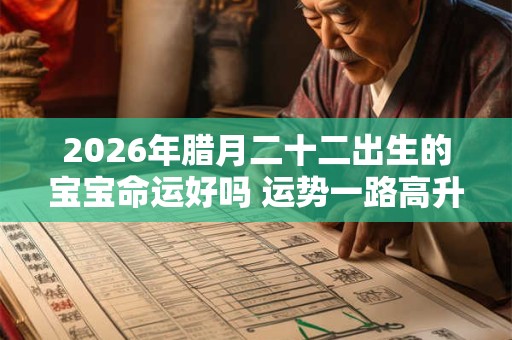 2026年腊月二十二出生的宝宝命运好吗 运势一路高升