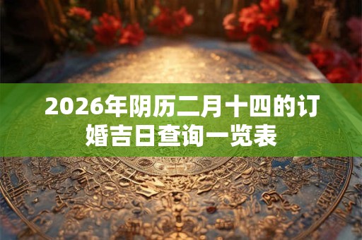 2026年阴历二月十四的订婚吉日查询一览表
