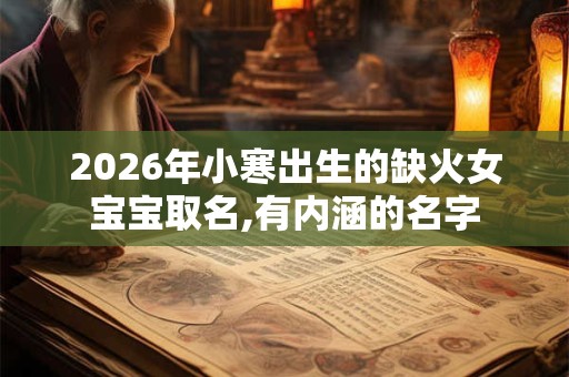 2026年小寒出生的缺火女宝宝取名,有内涵的名字