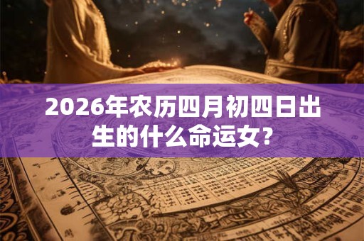 2026年农历四月初四日出生的什么命运女？