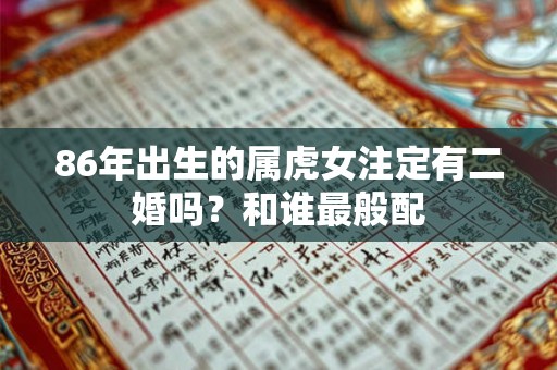 86年出生的属虎女注定有二婚吗？和谁最般配