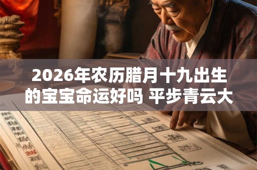 2026年农历腊月十九出生的宝宝命运好吗 平步青云大富大贵 2026年农历腊月十九出生的宝宝命运好吗 平步青云大富大贵