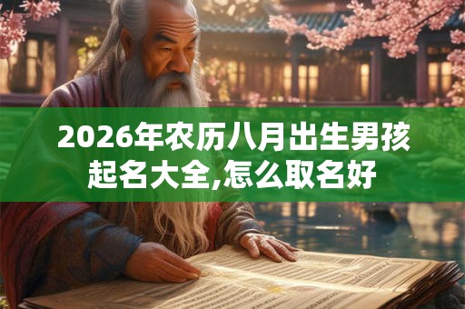 2026年农历八月出生男孩起名大全,怎么取名好