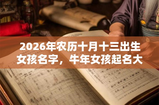 2026年农历十月十三出生女孩名字，牛年女孩起名大全