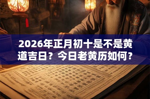 2026年正月初十是不是黄道吉日？今日老黄历如何？