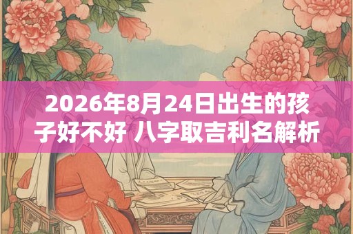 2026年8月24日出生的孩子好不好 八字取吉利名解析