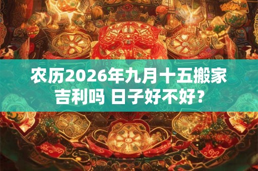 农历2026年九月十五搬家吉利吗 日子好不好？