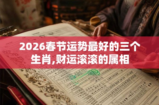 2026春节运势最好的三个生肖,财运滚滚的属相 2026春节运势最好的三个生肖,财运滚滚的属相