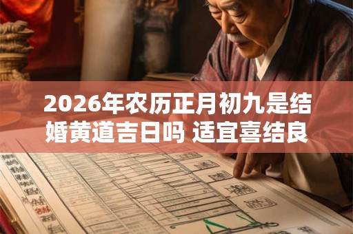 2026年农历正月初九是结婚黄道吉日吗 适宜喜结良缘吗