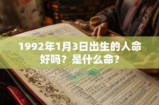1992年1月3日出生的人命好吗？是什么命？