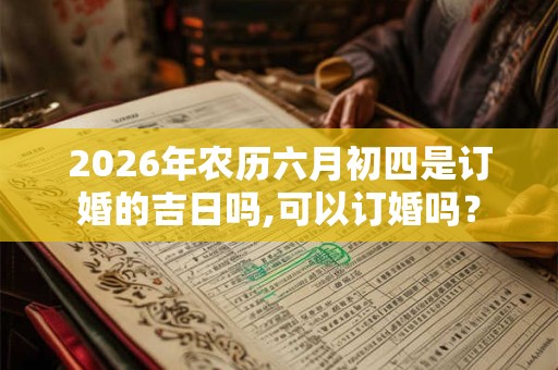 2026年农历六月初四是订婚的吉日吗,可以订婚吗？