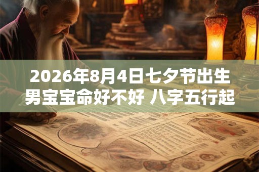 2026年8月4日七夕节出生男宝宝命好不好 八字五行起名最全款