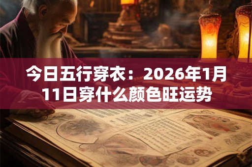 今日五行穿衣：2026年1月11日穿什么颜色旺运势