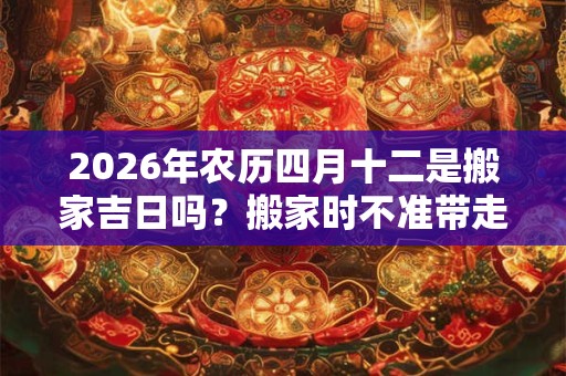 2026年农历四月十二是搬家吉日吗？搬家时不准带走的三样东西