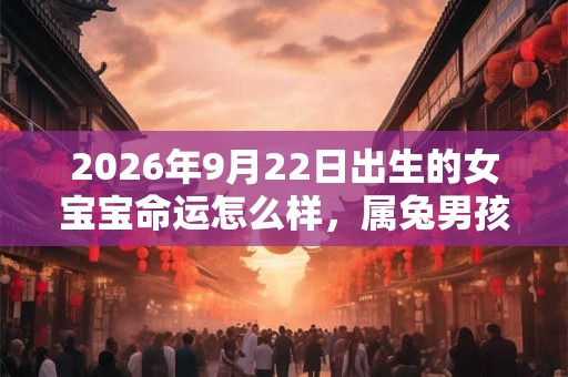 2026年9月22日出生的女宝宝命运怎么样，属兔男孩八字五行命运