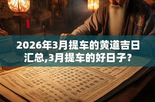 2026年3月提车的黄道吉日汇总,3月提车的好日子？