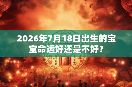 2026年7月18日出生的宝宝命运好还是不好？