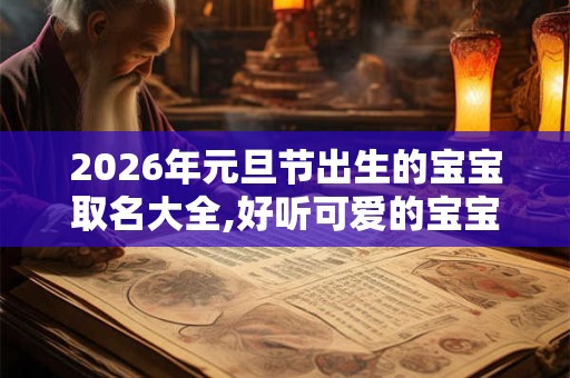 2026年元旦节出生的宝宝取名大全,好听可爱的宝宝名字