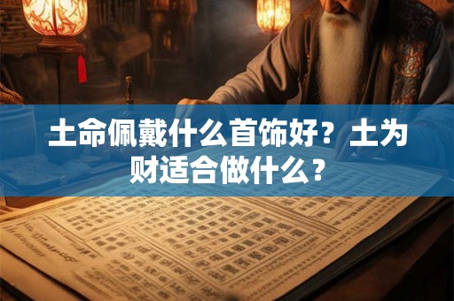 土命佩戴什么首饰好？土为财适合做什么？