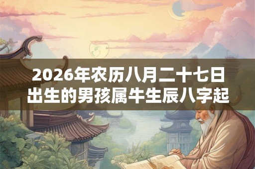 2026年农历八月二十七日出生的男孩属牛生辰八字起名 2026年农历八月二十七日出生的男孩属牛生辰八字起名