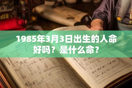 1985年3月3日出生的人命好吗?是什么命? 1985年3月3日出生的人命好吗?是什么命?