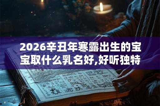2026辛丑年寒露出生的宝宝取什么乳名好,好听独特的小名分享