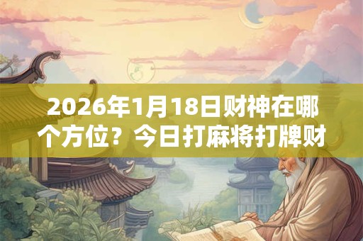 2026年1月18日财神在哪个方位?今日打麻将打牌财运方位 2026年1月18日财神在哪个方位?今日打麻将打牌财运方位