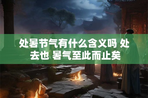 处暑节气有什么含义吗 处 去也 暑气至此而止矣