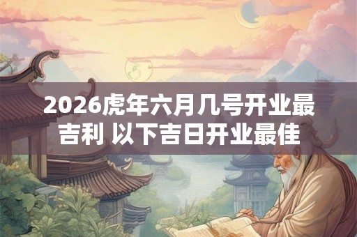 2026虎年六月几号开业最吉利 以下吉日开业最佳