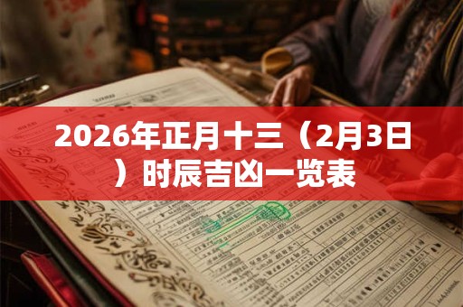 2026年正月十三（2月3日）时辰吉凶一览表