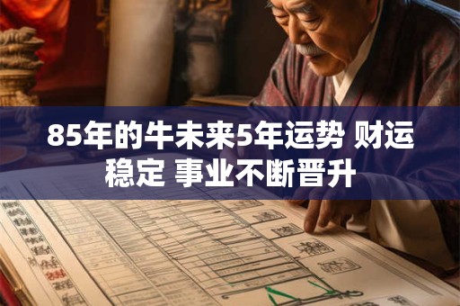 85年的牛未来5年运势 财运稳定 事业不断晋升