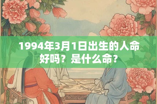 1994年3月1日出生的人命好吗？是什么命？