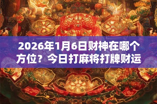 2026年1月6日财神在哪个方位？今日打麻将打牌财运方位