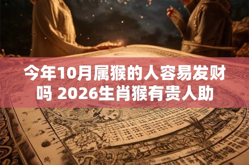 今年10月属猴的人容易发财吗 2026生肖猴有贵人助 今年10月属猴的人容易发财吗 2026生肖猴有贵人助