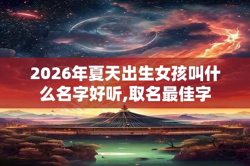2026年夏天出生女孩叫什么名字好听,取名最佳字