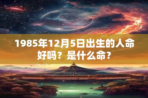 1985年12月5日出生的人命好吗？是什么命？