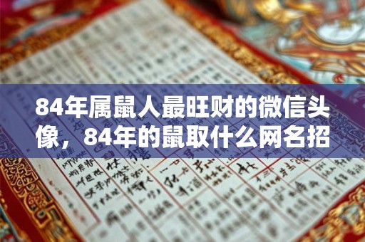 84年属鼠人最旺财的微信头像，84年的鼠取什么网名招财？