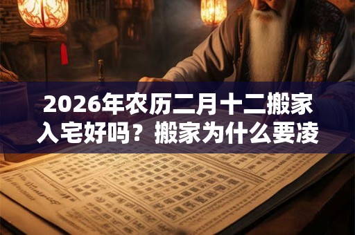 2026年农历二月十二搬家入宅好吗？搬家为什么要凌晨搬家？