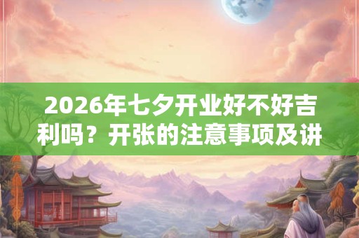 2026年七夕开业好不好吉利吗？开张的注意事项及讲究
